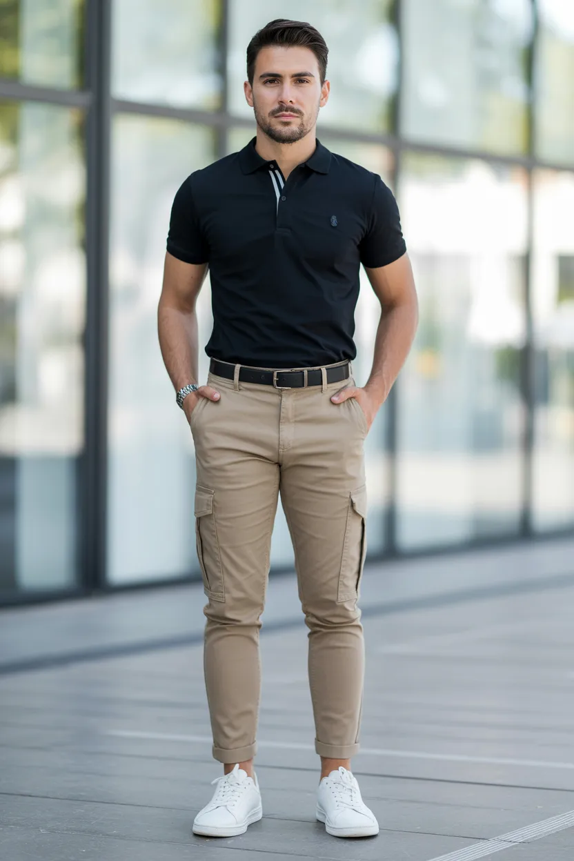 Cargo Pants With a Polo Shirt