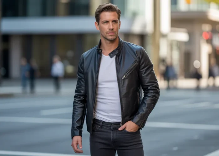 Leather Jacket Outfits for Men
