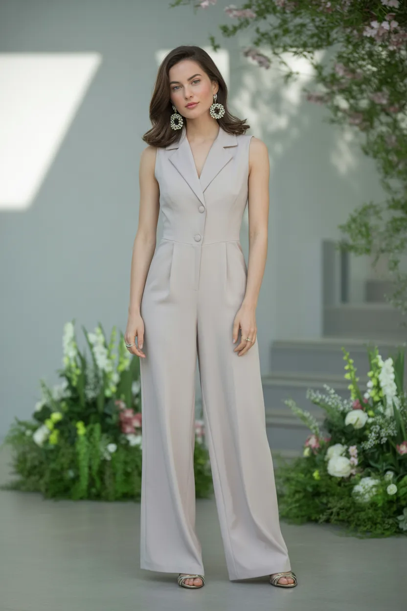 Jumpsuit With Statement Earrings