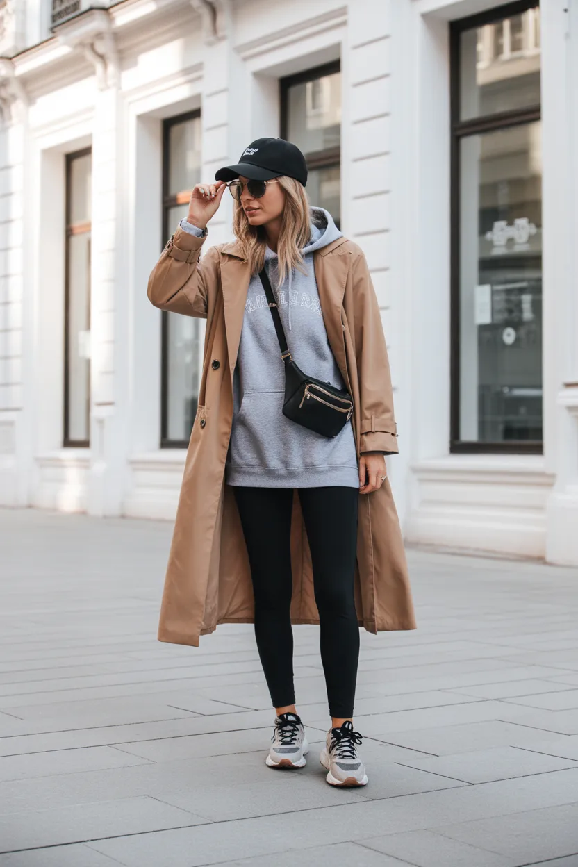 Long Blazer With Leggings