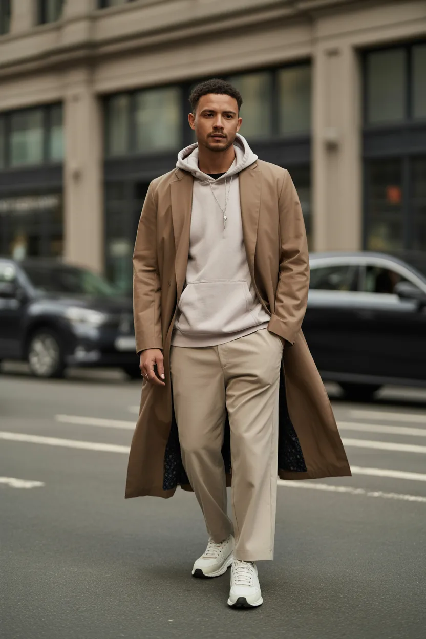 Long Coat With Casual Layers