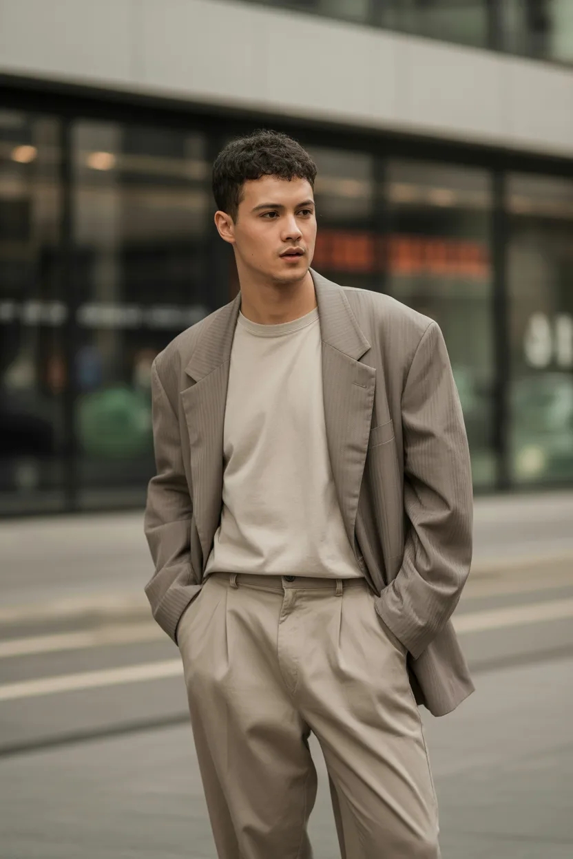 Oversized Blazer With Casual Basics