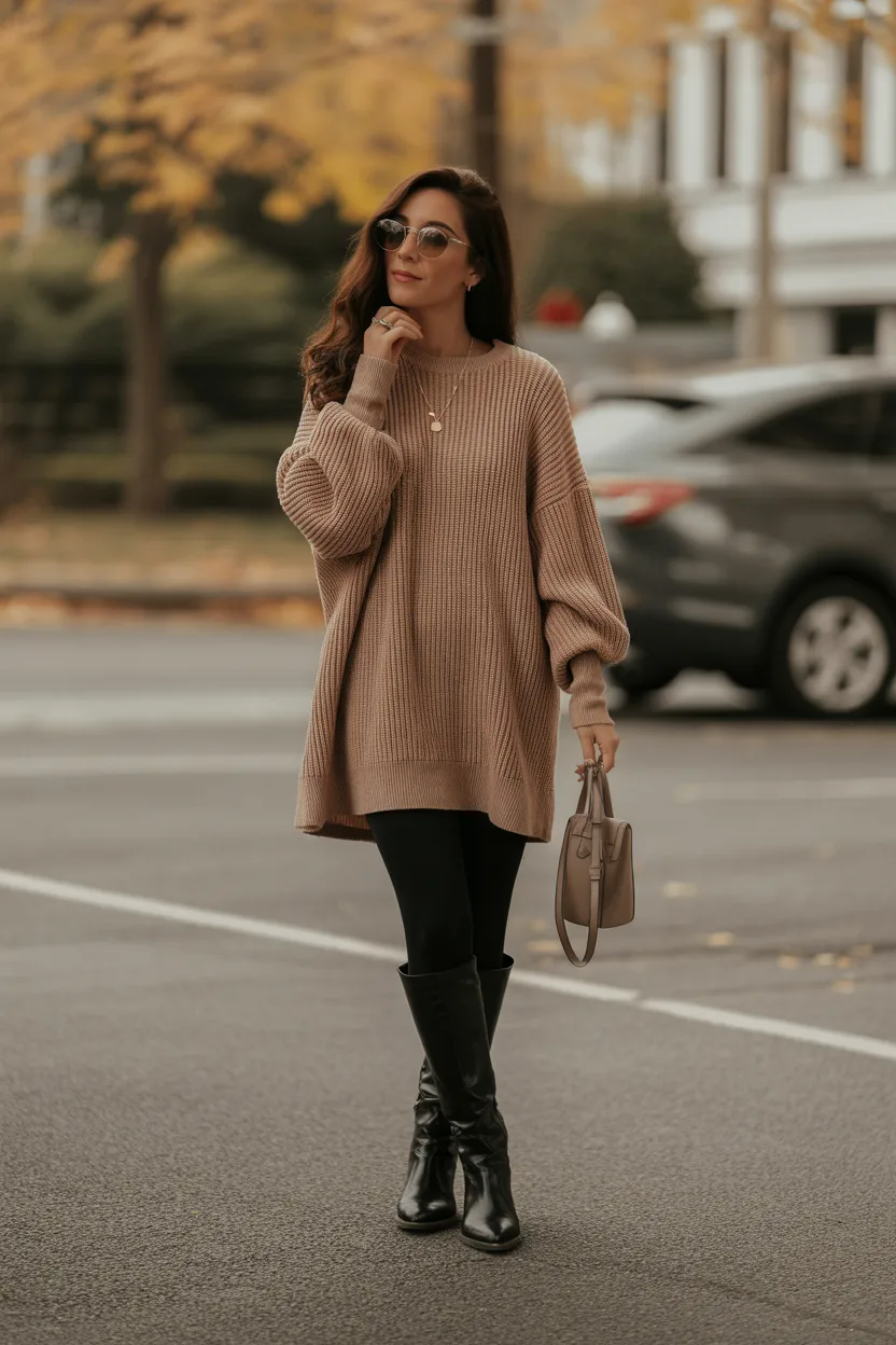 Tunic Sweater With Leggings