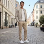 white sneakers outfits for men