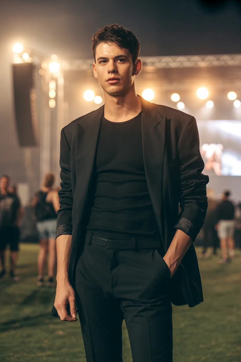 Black Oversized Blazer and Simple Base
