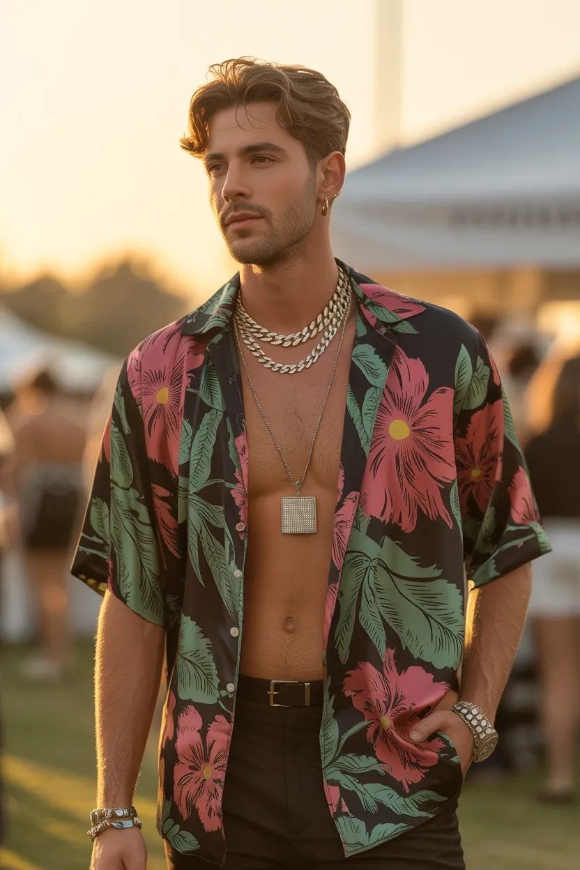 The Unbuttoned Silk Shirt