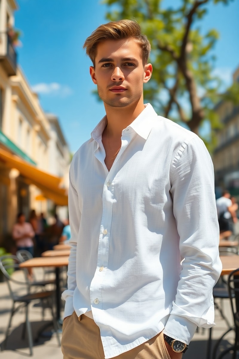 1. The Crisp White Linen Shirt