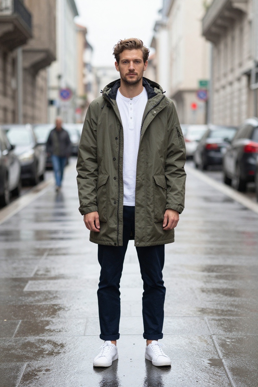 12. Lightweight Parka and Shorts