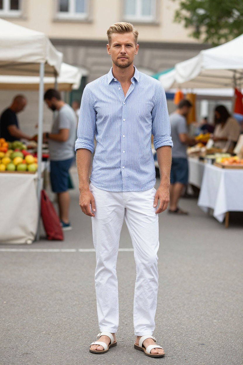 13. Vertical Stripe Button-Down