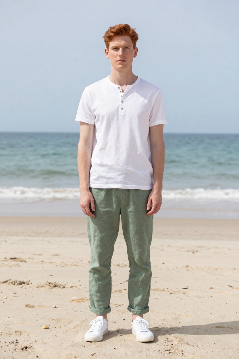 Henley Shirt and Linen Trousers