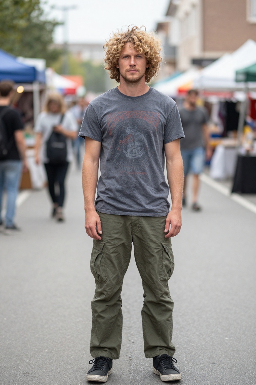 Graphic Tee and Cargo Shorts