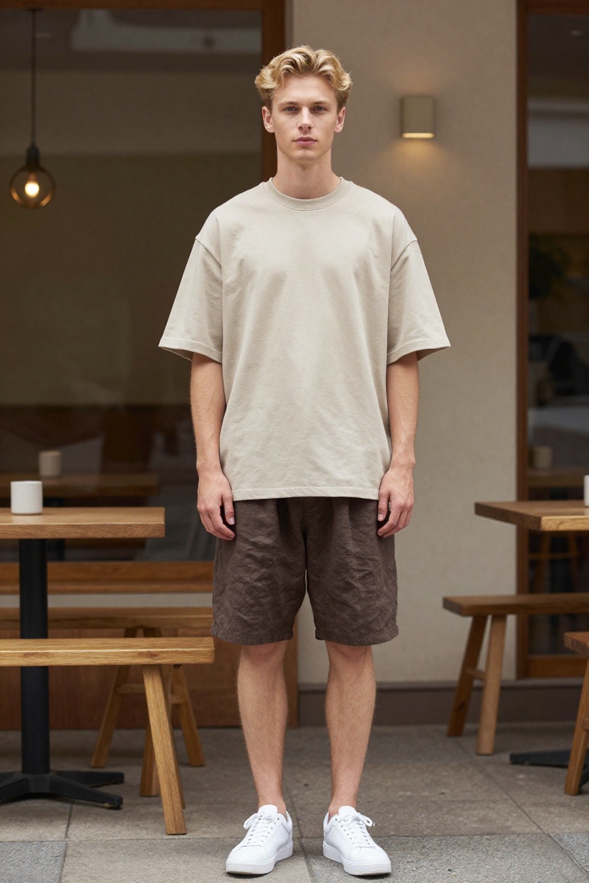 Oversized Tee and Linen Shorts