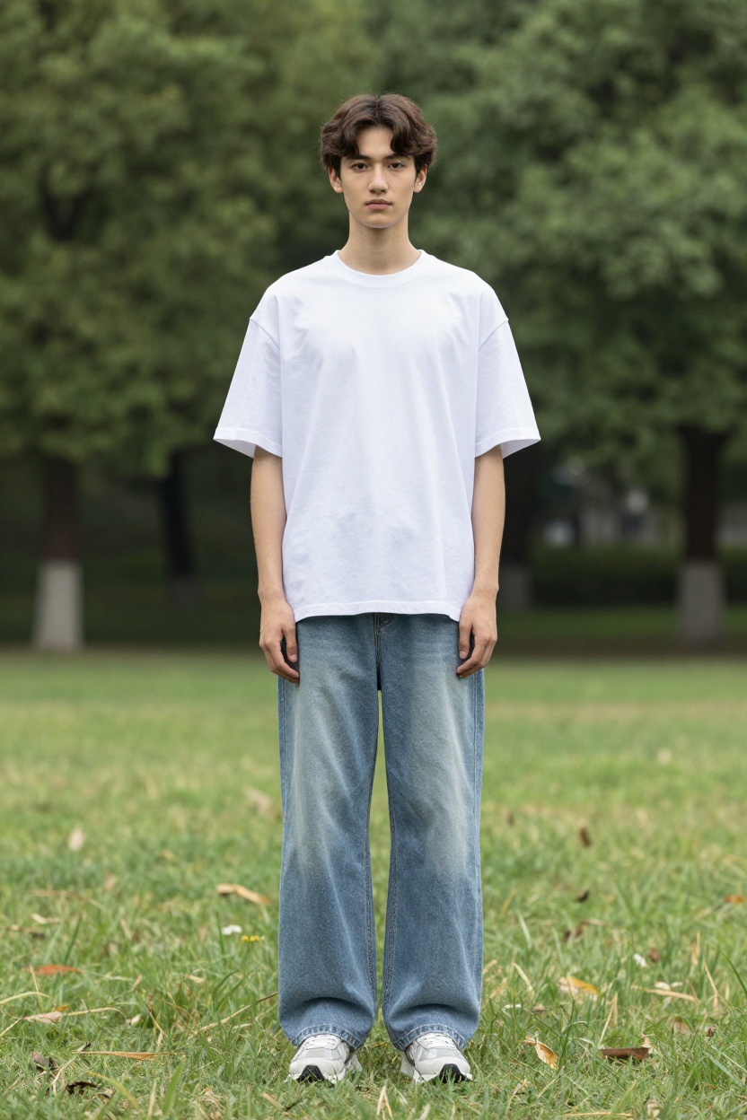 16. Wide-Leg Jeans and Boxy Tee