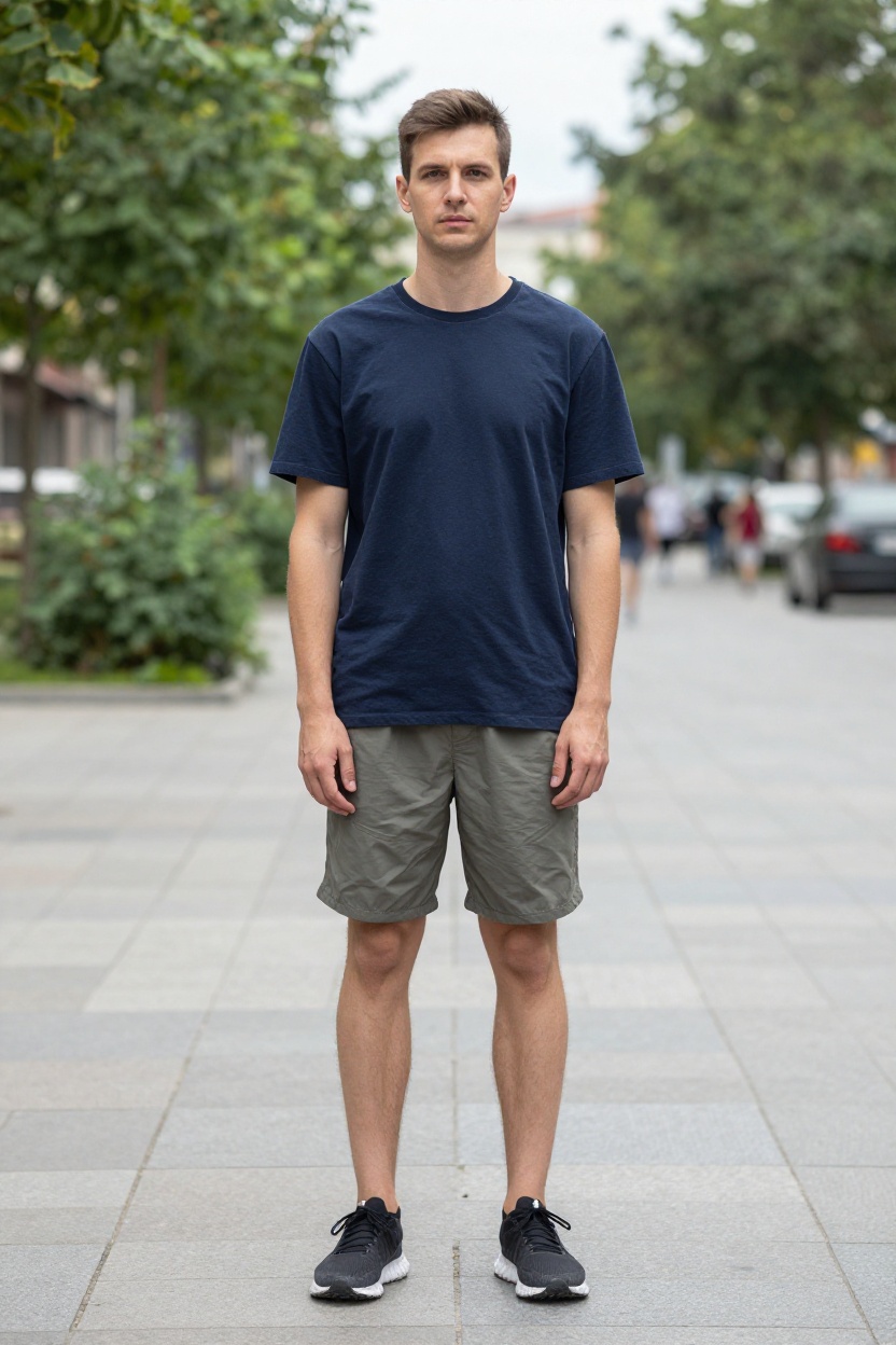 19. Technical Shorts and Oversized Tee