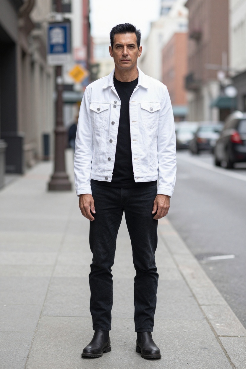 20. The White Denim Jacket