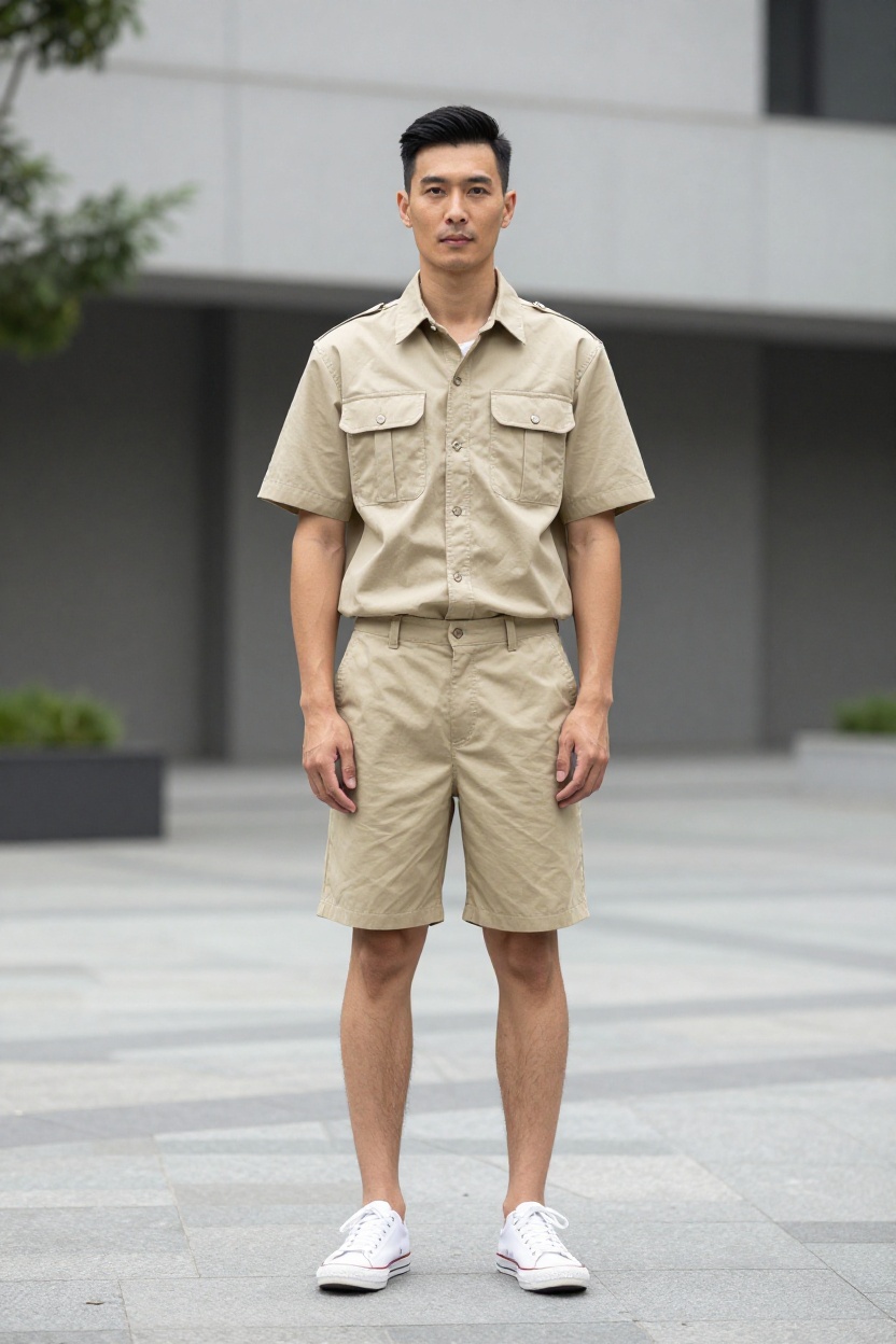 17. Earth-Toned Utility Shirt