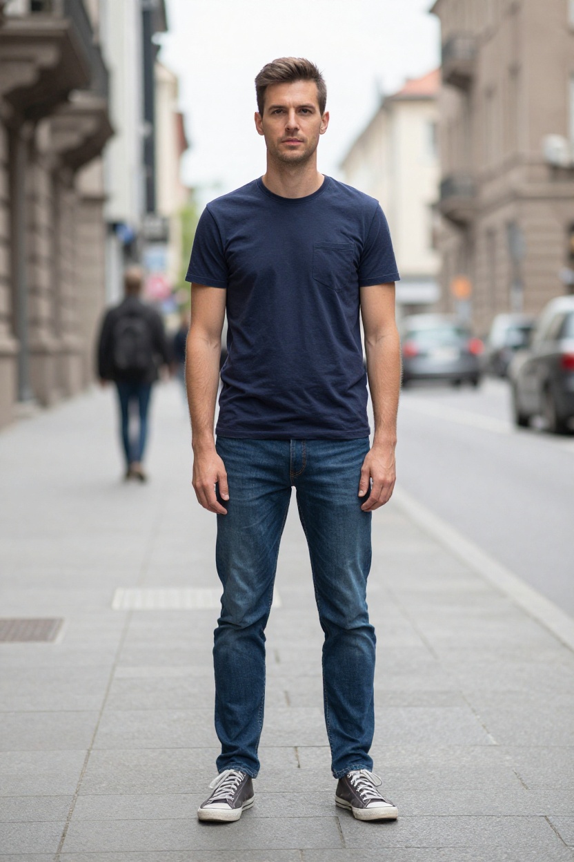 22. Casual Pocket Tee and Denim