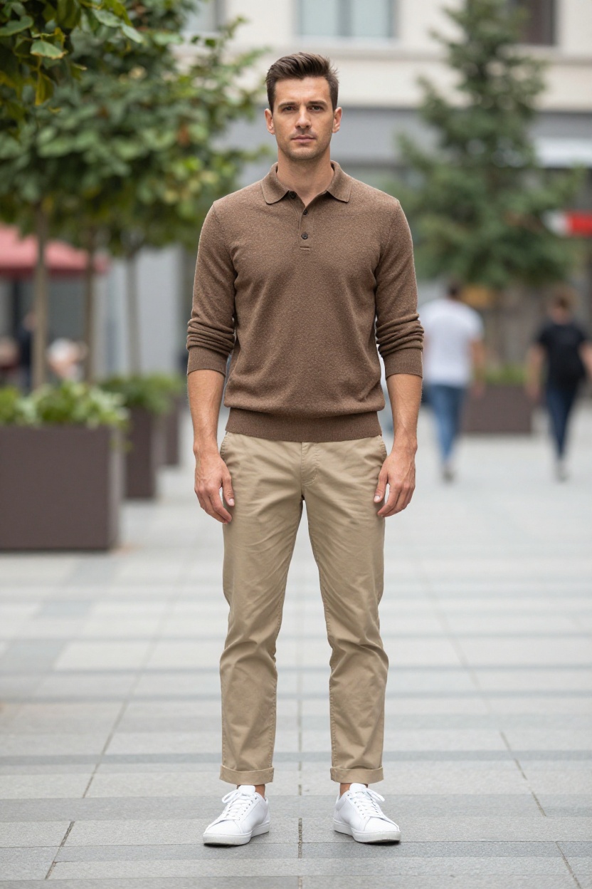 9. Polo Shirt and Chino Shorts