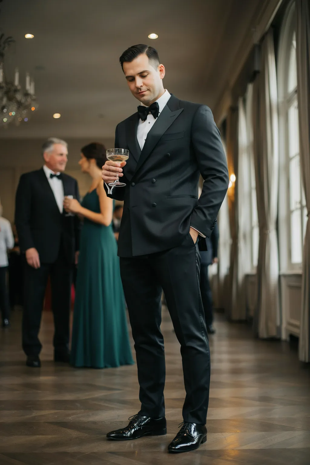 Double-Breasted Tuxedo Jacket